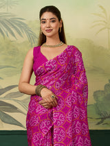 KcPc Lightweight Kota Doria Bandhani Casual Wear Saree SWA