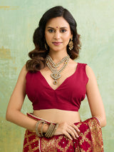 trending mirror work saree in bandhani pattern