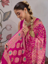 Royal Meenakari Pure Khaddi Georgette Saree for Women 2