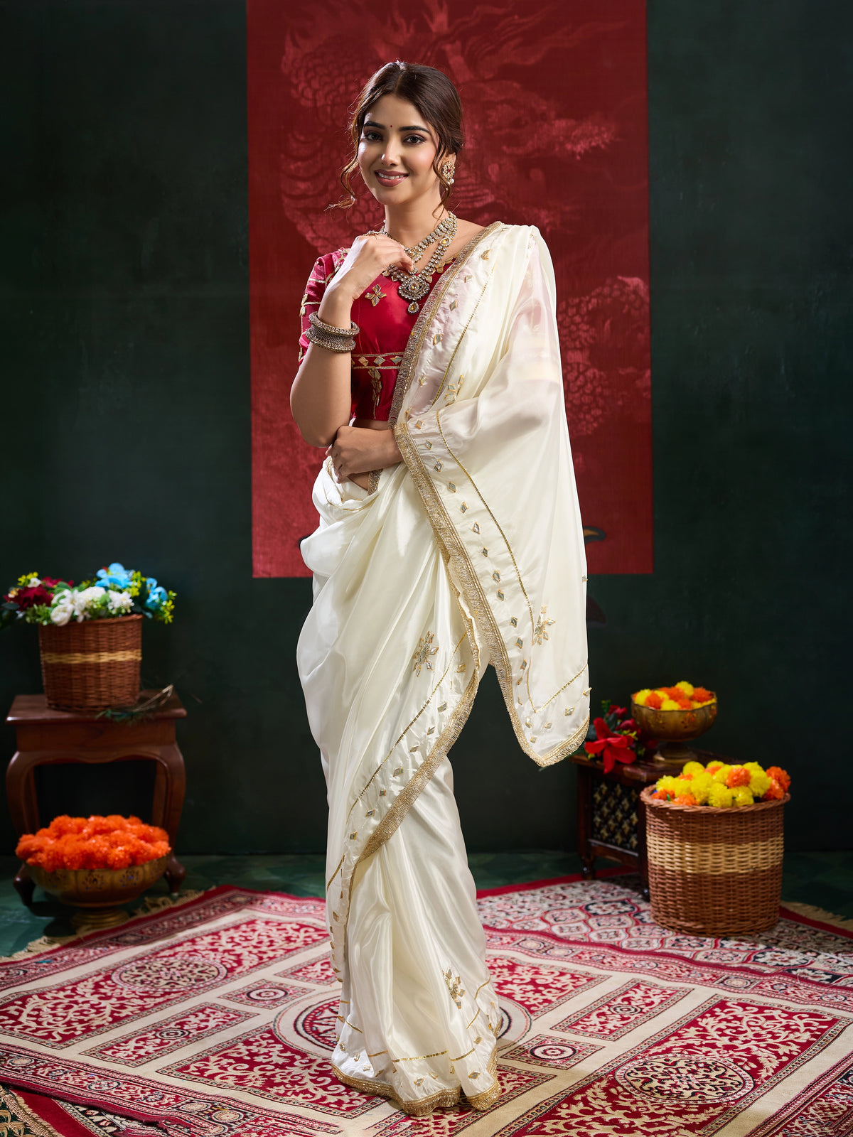 KcPc Crepe Silk Designer Saree with Gotapatti WorkPDM