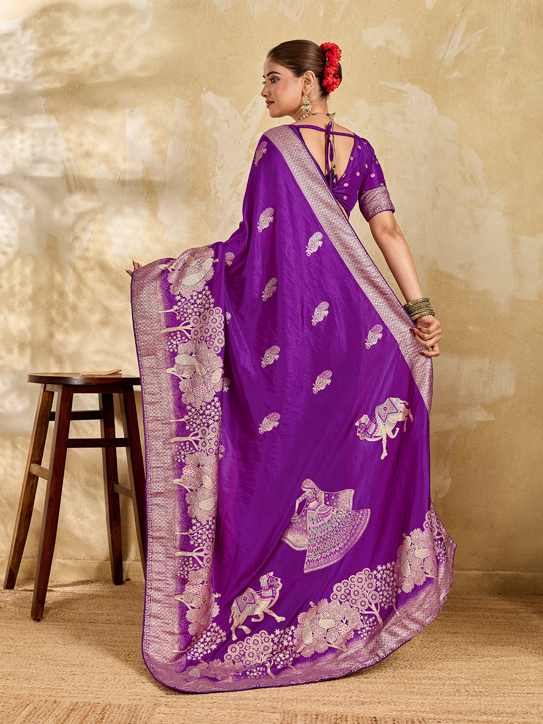 KcPc Beautiful New Munga Silk Banarsi Zari Weaving With Havey Pallu SareeDC