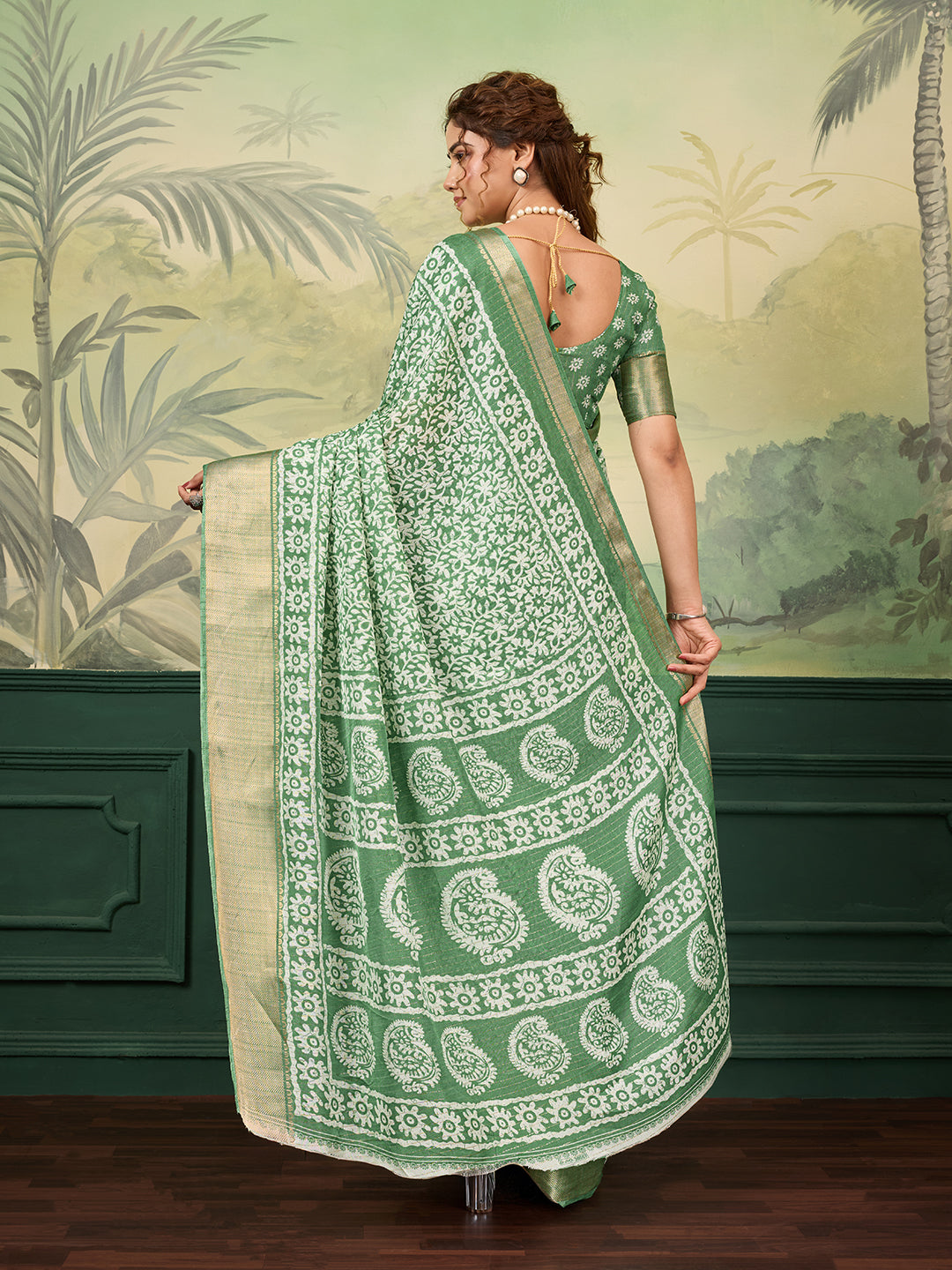 Buy Printed Style With Zari border Saree