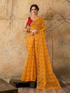 Kota Doria Saree in yellow colour under 1000