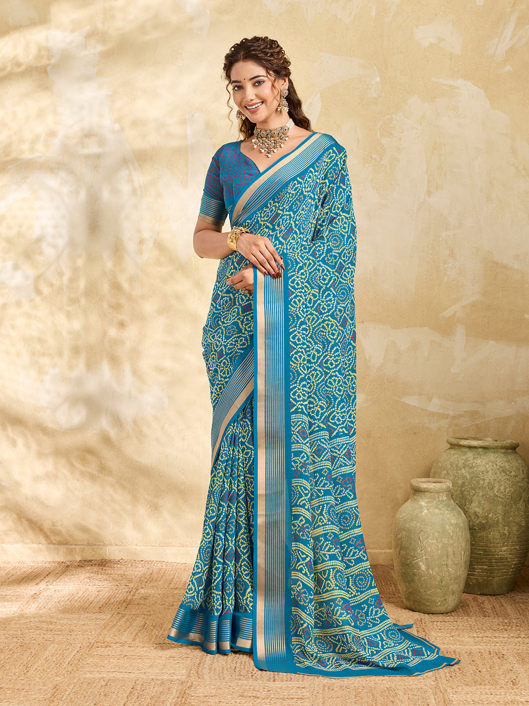 Buy Casual Style Chiffon Saree Kcpc Image 1