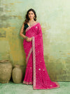 Buy Designer Georgette Bandhani Saree with Gota Patti Work Kcpc