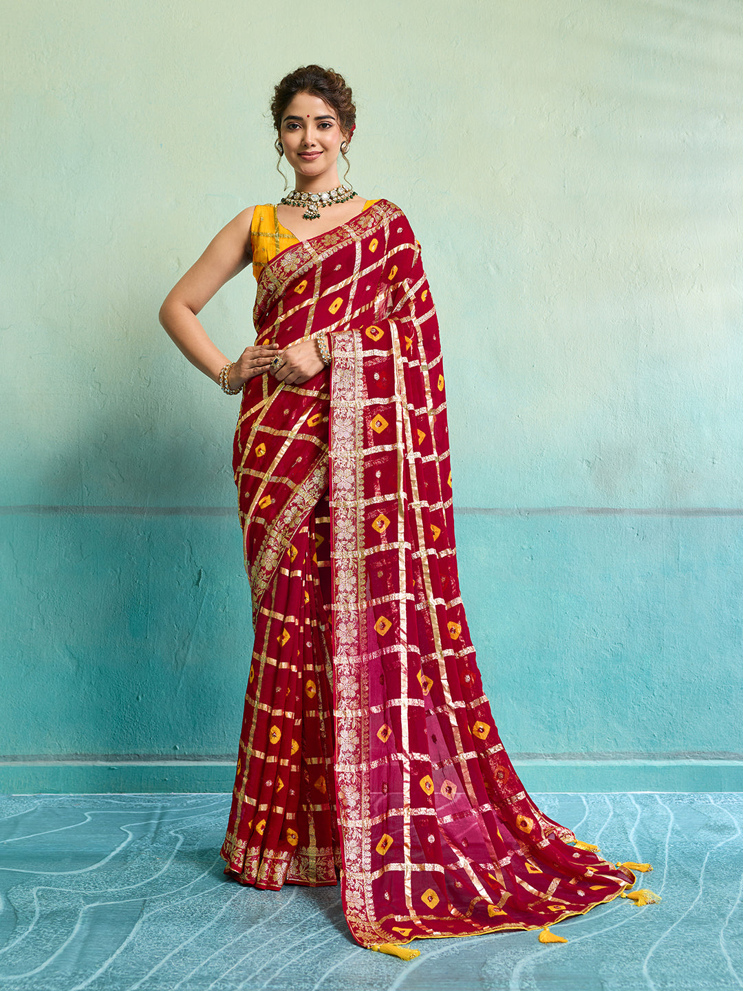 KcPc New Elegant Georgette Casual Saree With Zari WeavingCHAND