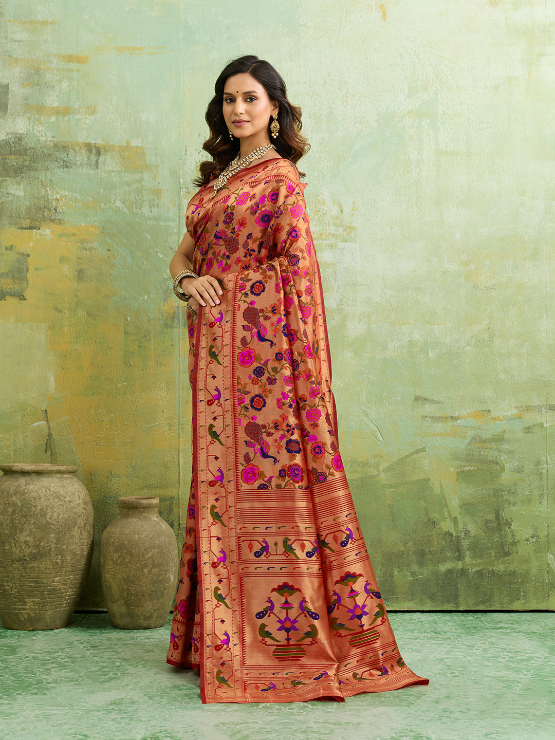 Buy Kalamkari Saree With Traditional Wear