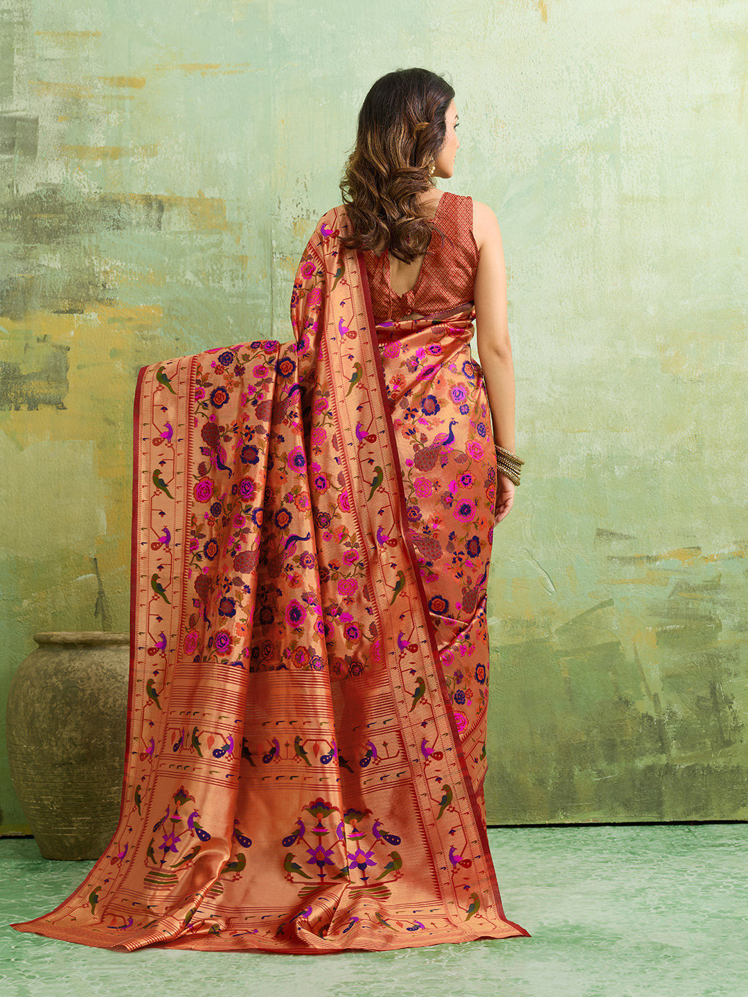 Buy Kalamkari Saree With Traditional Wear