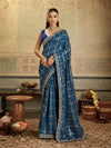 KcPc New Dola Silk Bandhani With Gota Patti Work Border Work Saree SWA
