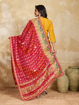 KcPc Latest Ghatchola Art silk Bandhej Heavy Border DupattaZHR