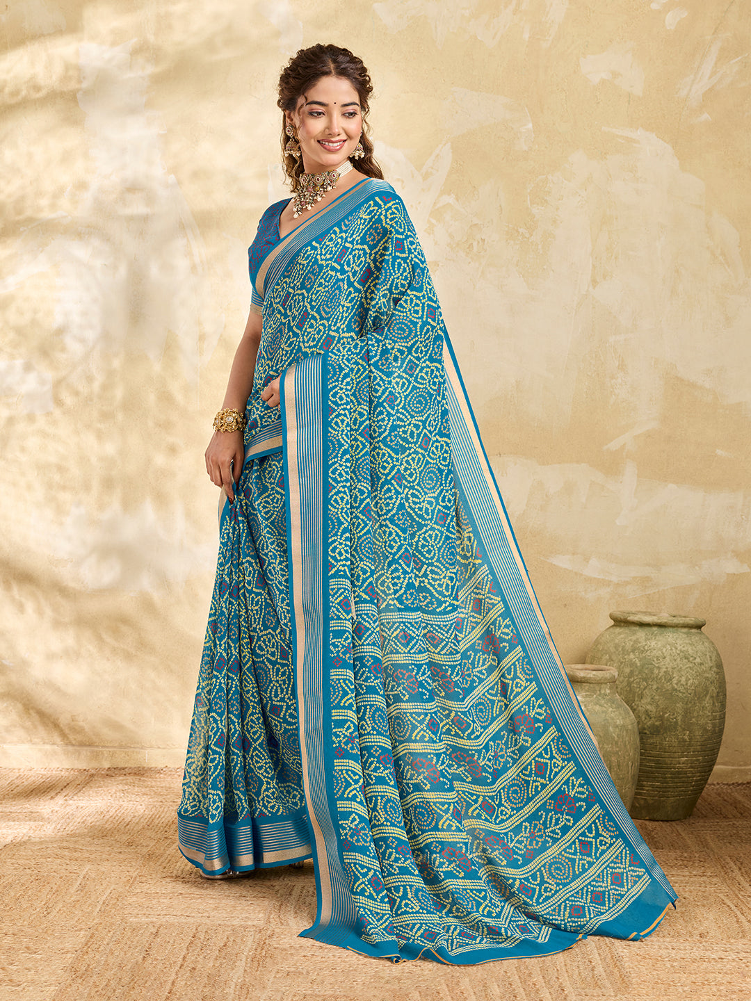 Buy Casual Style Chiffon Saree Kcpc Image 3