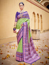 Pashmina with the elegance of cotton silk in green colour