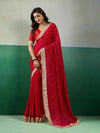 KcPc Beautifully Crafted Bandhani Georgette Saree with Embroidery KDN