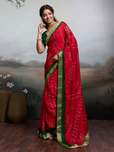 KcPc New Arrival Moos Chiffon Georgette Bandhani Sarees KDM