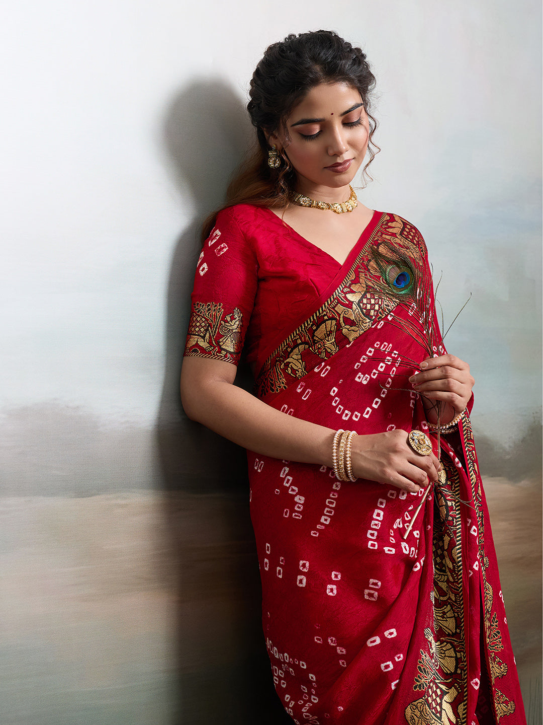 Bandhani saree under 1000