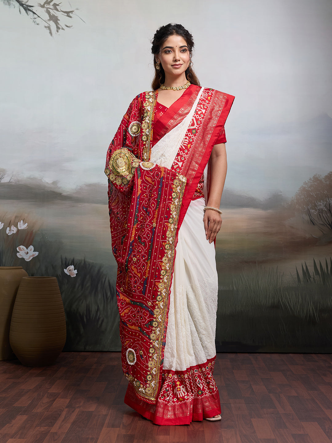 KcPc Pure Georgette Rajasthani Chunri DupattasChunariAJM