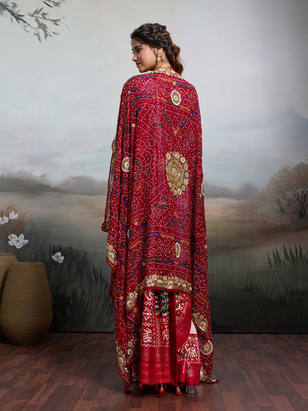 KcPc Pure Georgette Rajasthani Chunri DupattasChunariAJM