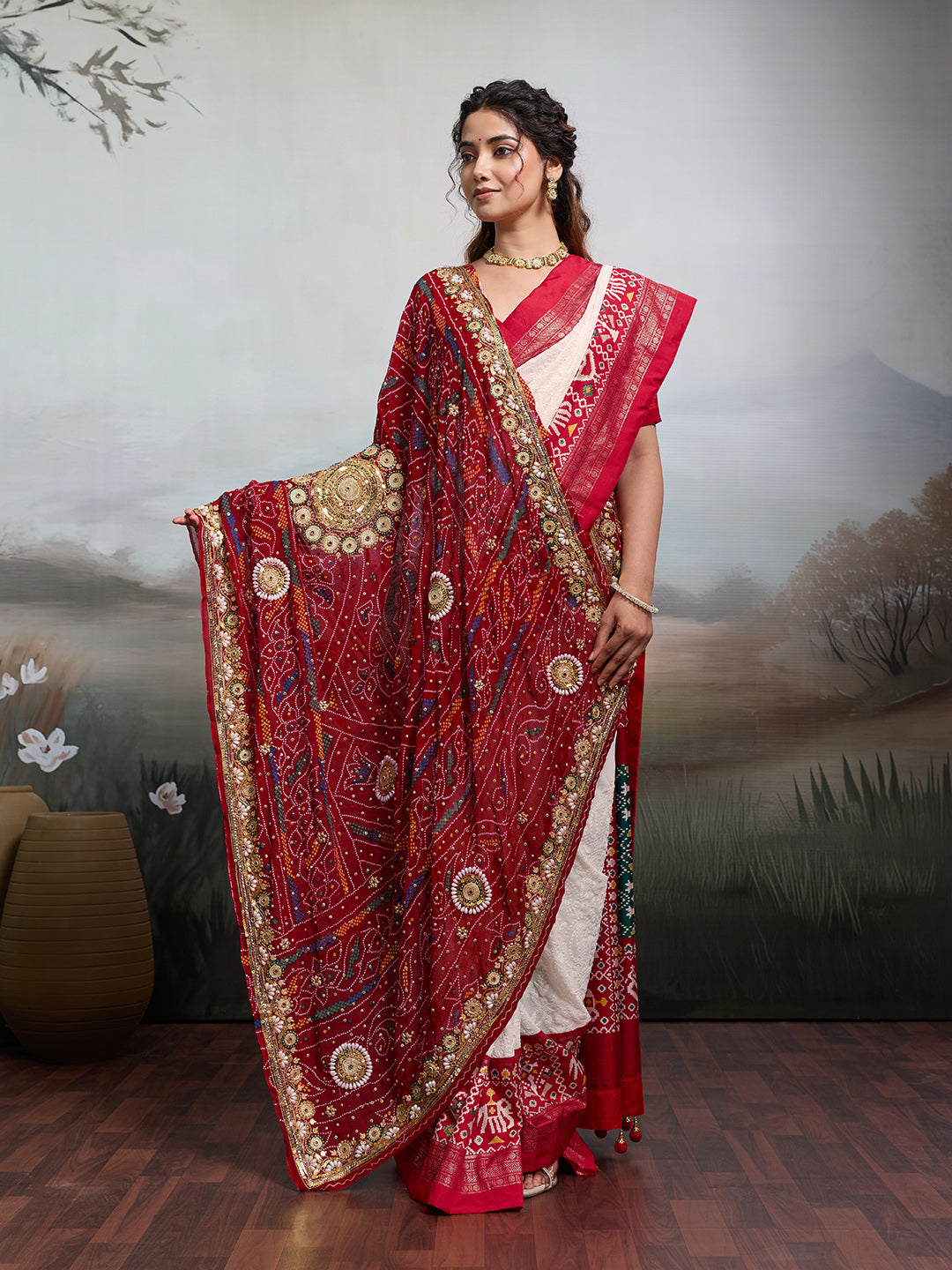 KcPc Pure Georgette Rajasthani Chunri DupattasChunariAJM