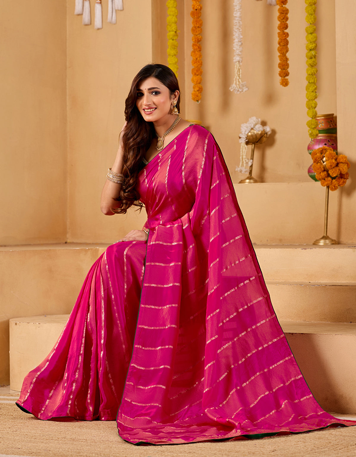 Buy Premium Banarasi Style Saree Collection Kcpc Image