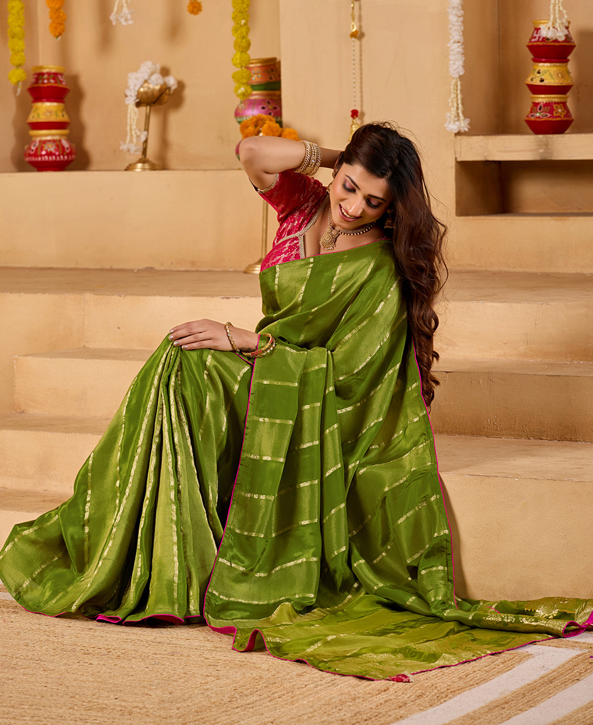 Buy New Premium Banarasi Style Saree Collection Kcpc image
