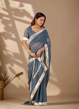 Buy New Stylish Saree with Rich Gota Border Work KcPc