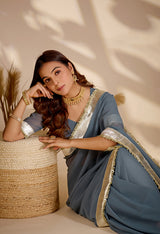 Buy New Stylish Saree with Rich Gota Border Work KcPc