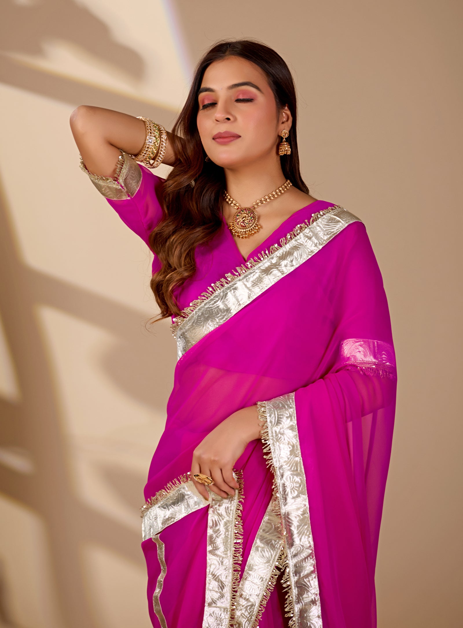 Buy New Designer Saree with Classic Gota Finish KcPc
