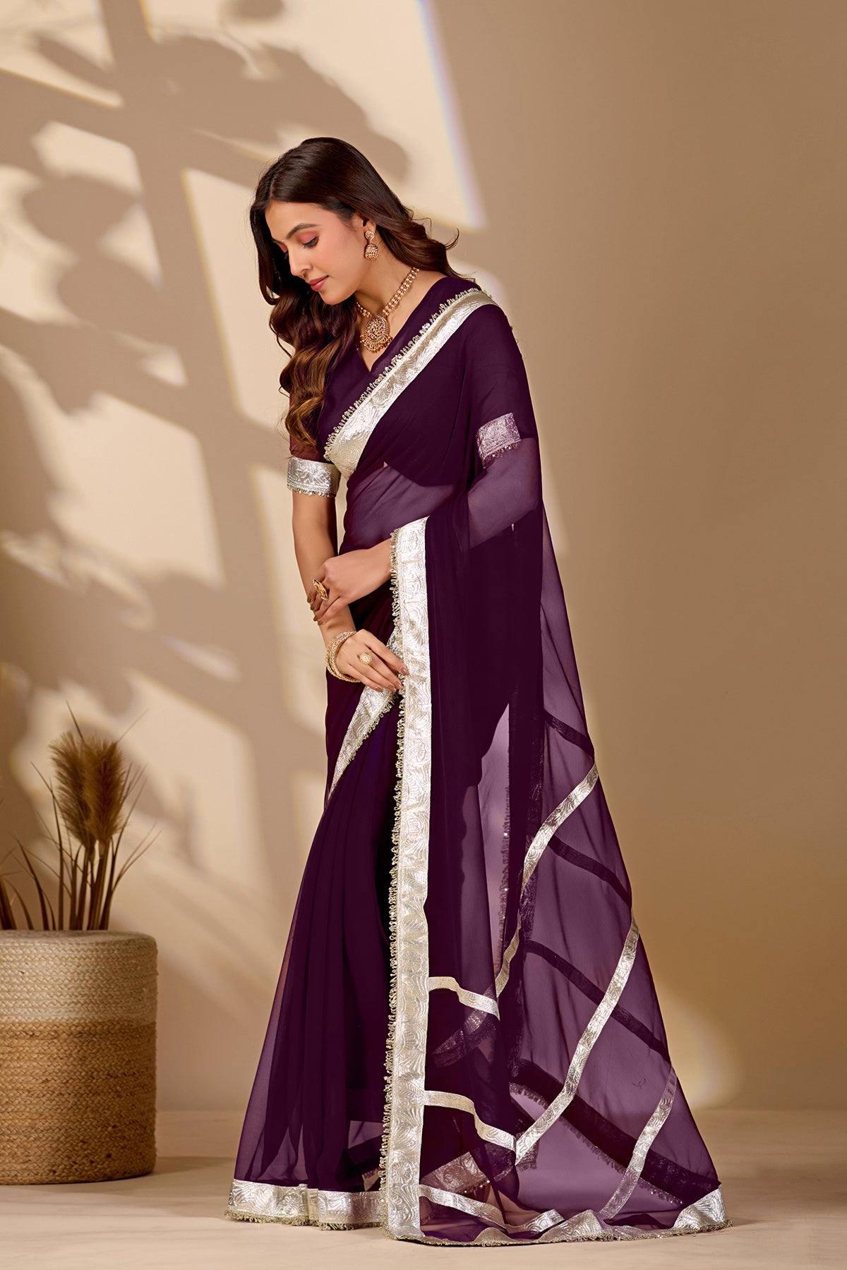 Buy New Premium Classic Designer Saree with Gota Detailing KcPc
