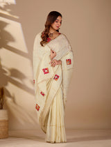 KcPc Royal Look Tissue Silk Saree with Gota Patti WorkGAN