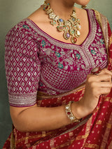 KcPc Royal Bandhani Style Georgette Saree for Celebrations BAL