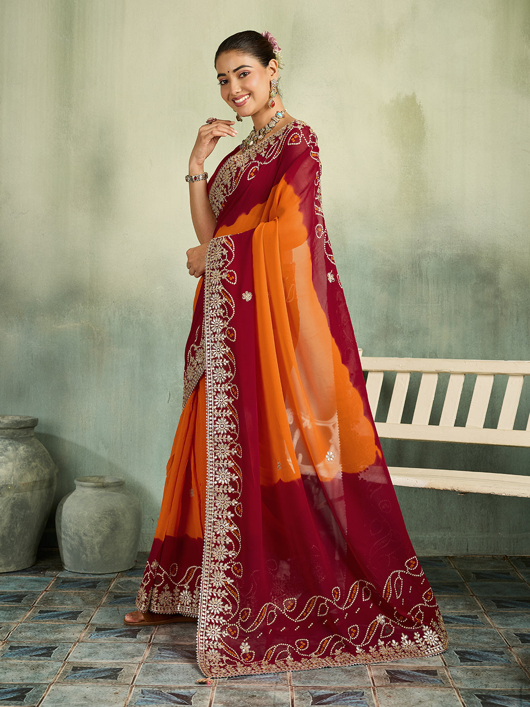 KcPc Luxury Georgette Sarees for Festive Wear NPR