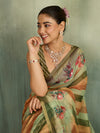 KcPc Premium Cotton Silk Leheriya Saree with Aari Tari Work Office Wear STL