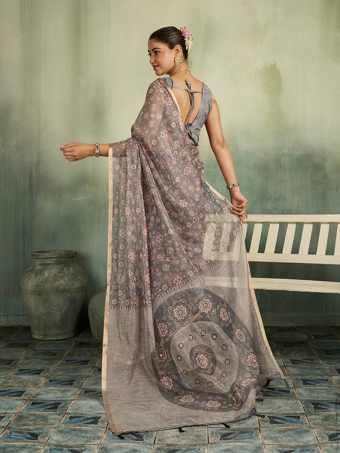 KcPc Premium Printed Cotton Silk Saree Collection for Women STL