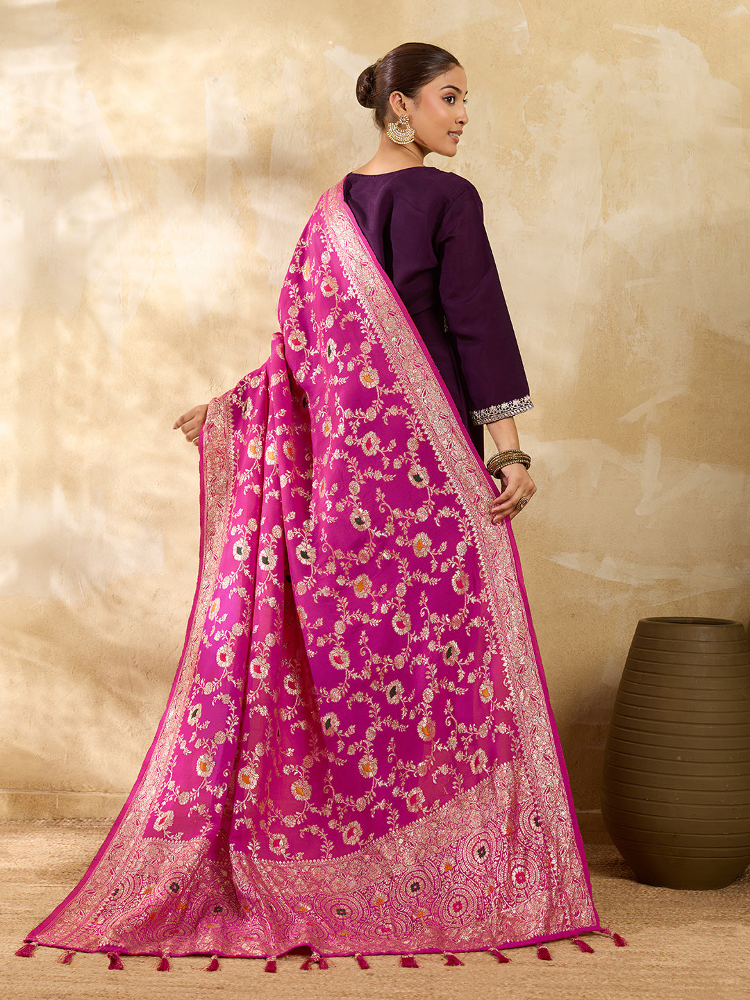 KcPc Festive Special Dola Silk Dupatta with Zari Weaving SACR