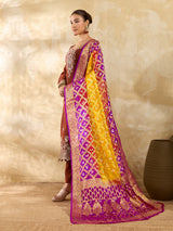 KcPc New Special Silk Bandhani Dupatta with Handmade Work