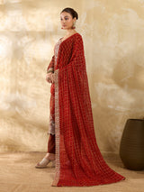KcPc Premium Bandhani Georgette Dupatta for Traditional Wear KKPRKS