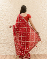 KcPc New Beautiful H O Silk Gotapatti Work Saree PAL