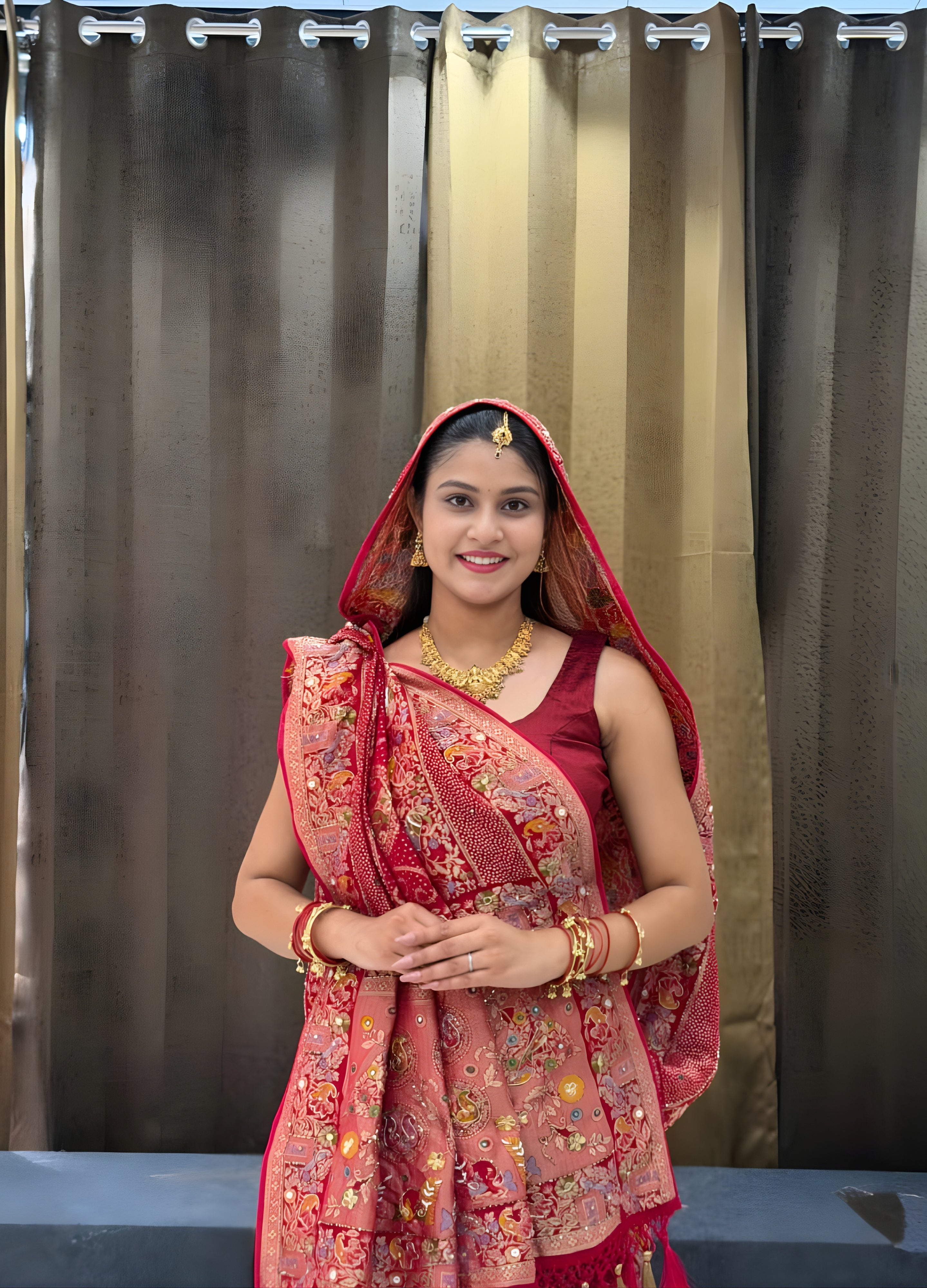 By Elegant Meenakari Style Pure Georgette Saree with Cutdana Handwork