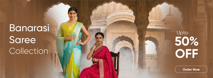 Buy Banarasi Saree Online Upto 50% Off | KCPC