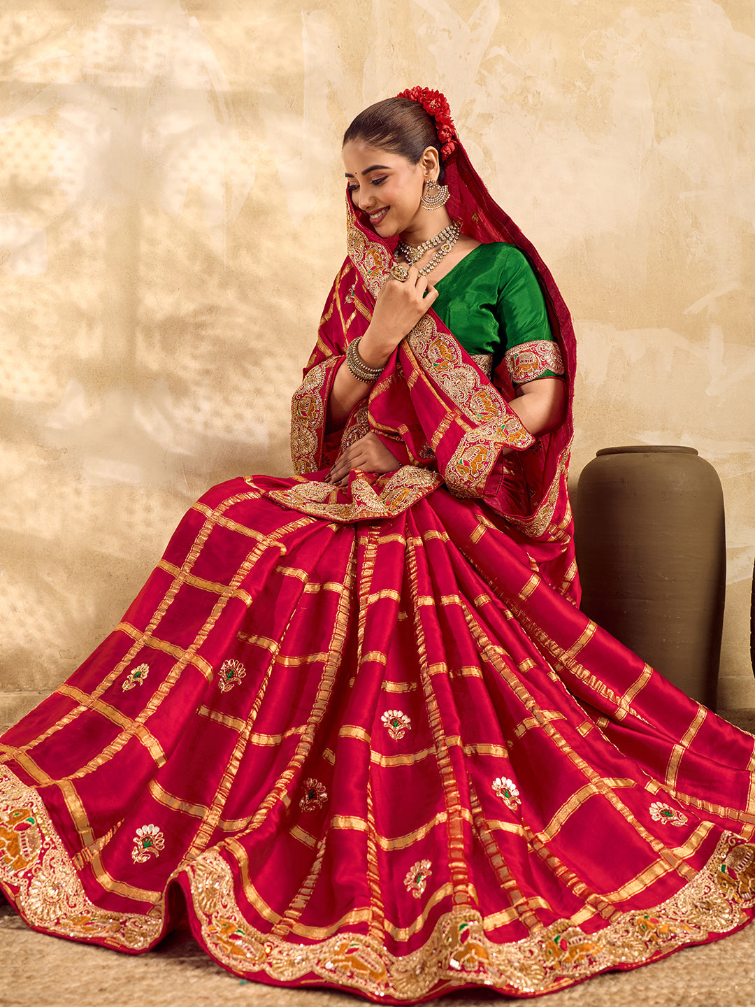 Buy Royal Modal Silk Festive Wear Saree Kcpc Image 3