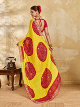 Buy Bandhani Style Saree with Pittan Work KcPc image 5