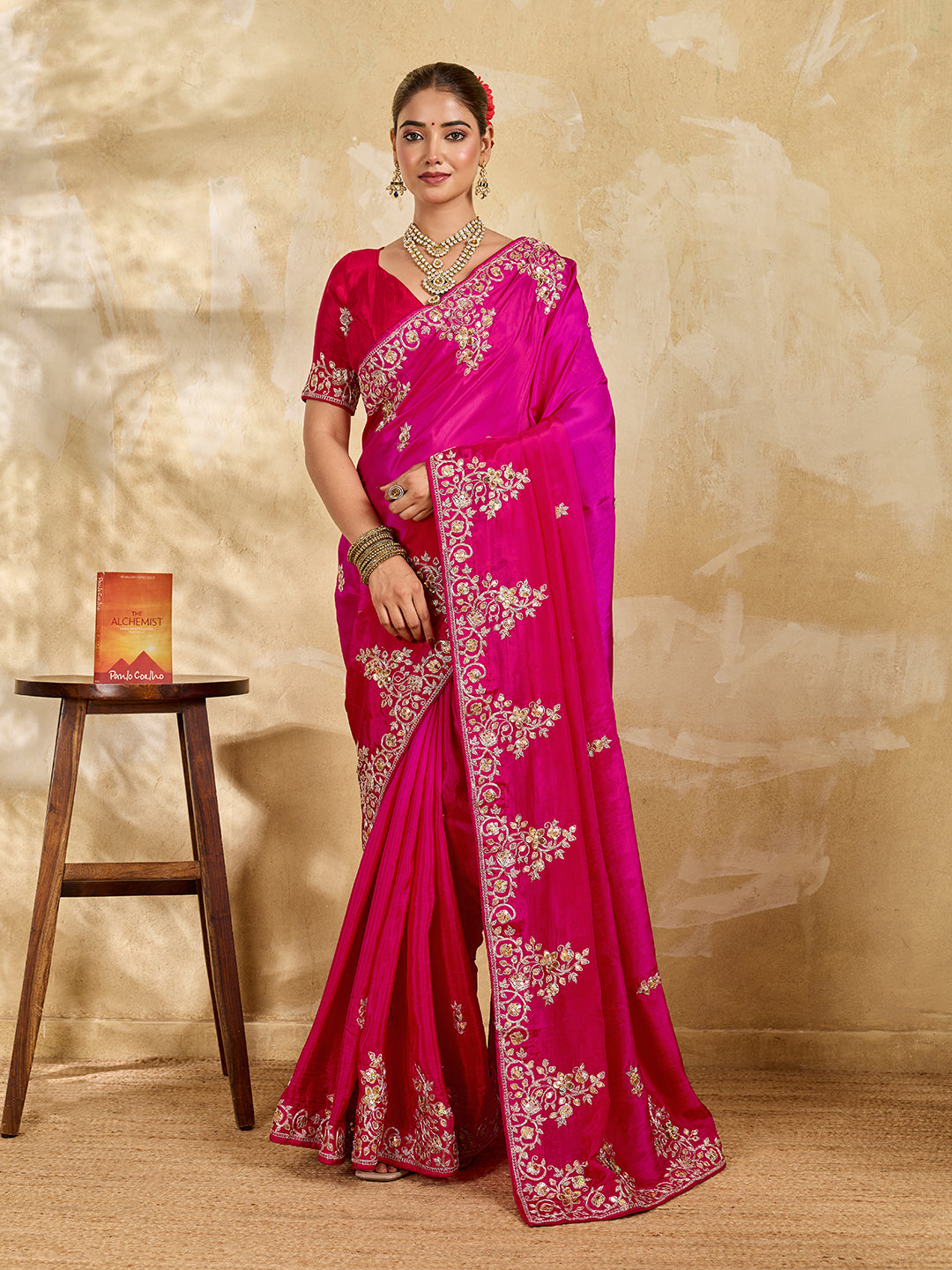 Buy New Premium Designer Saree With Embroidery Work KcPc