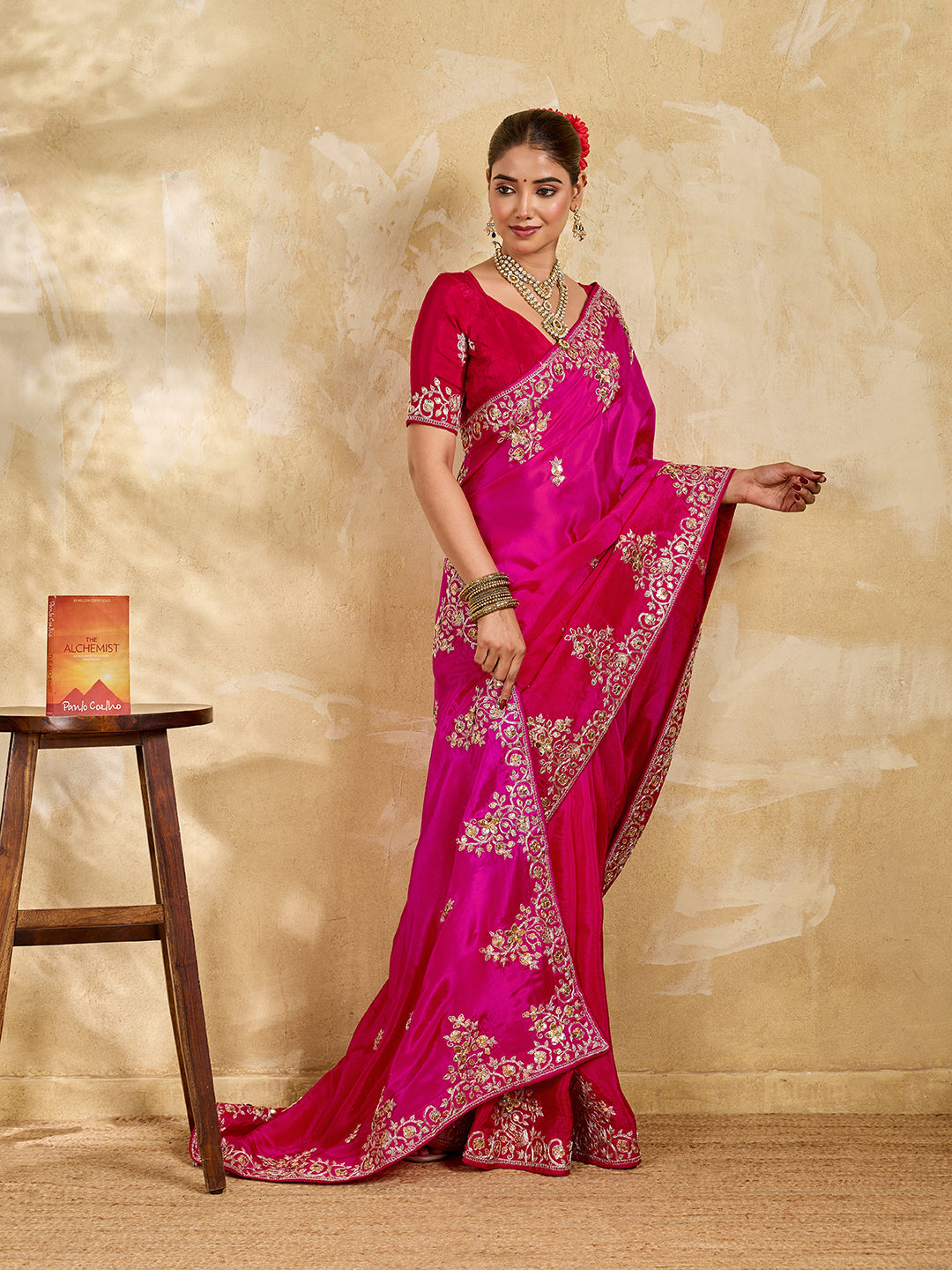 Buy New Premium Designer Saree With Embroidery Work KcPc