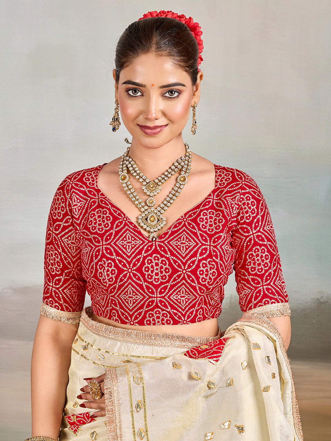 Buy Designer Style Saree WithGotaPatti Work Kcpc
