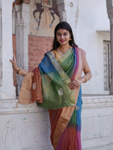 Buy Banarasi Organza Saree With Festive Wear Kcpc image 5