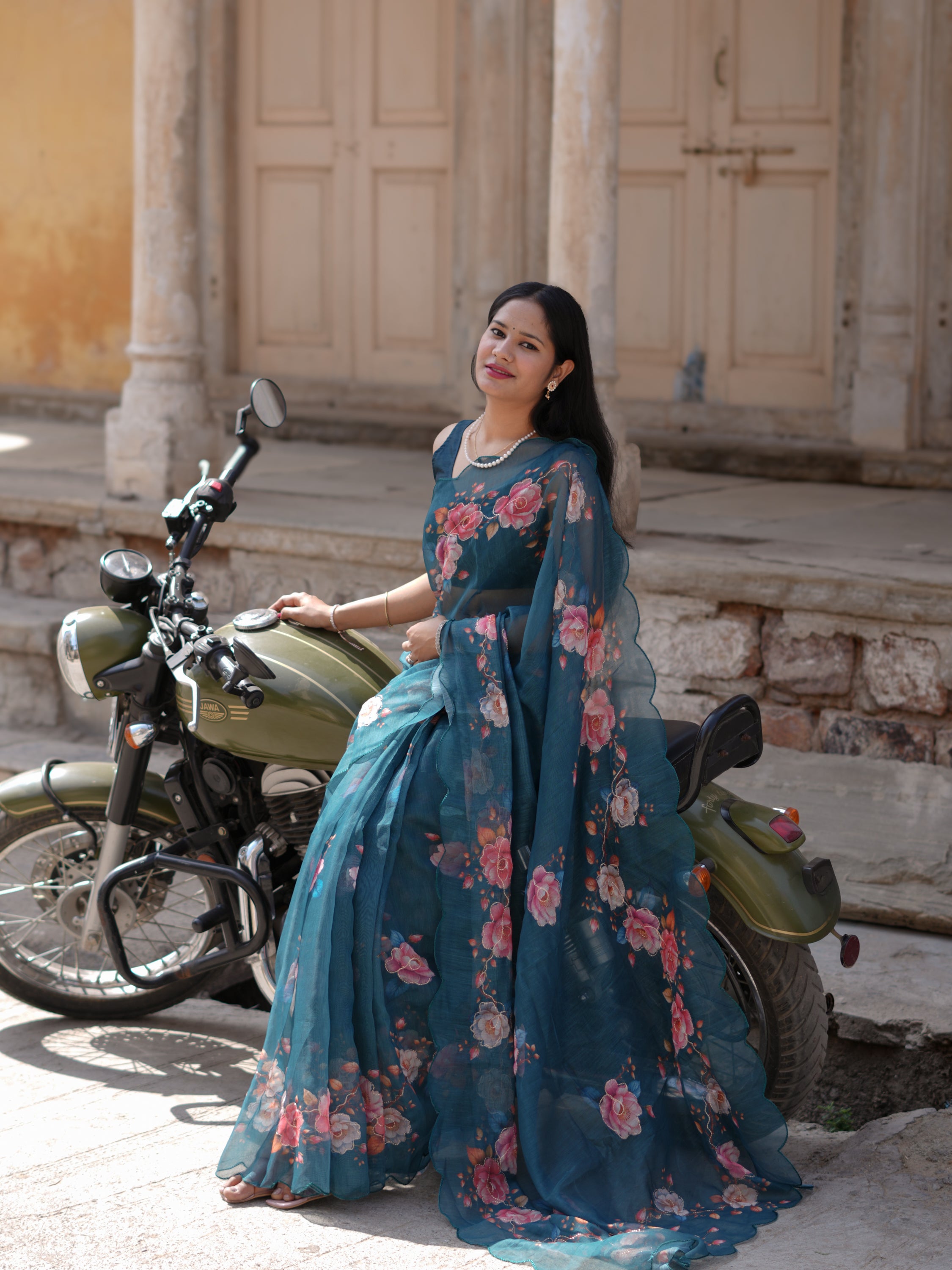 Buy Printed Saree for Everyday Casual Wear Kcpc image 6