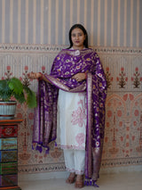 Buy Traditional Banarasi Style Dola Silk Dupatta Kcpc