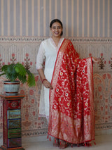 Buy Traditional Banarasi Style Dola Silk Dupatta Kcpc