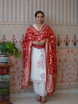 Buy Traditional Banarasi Style Dola Silk Dupatta Kcpc
