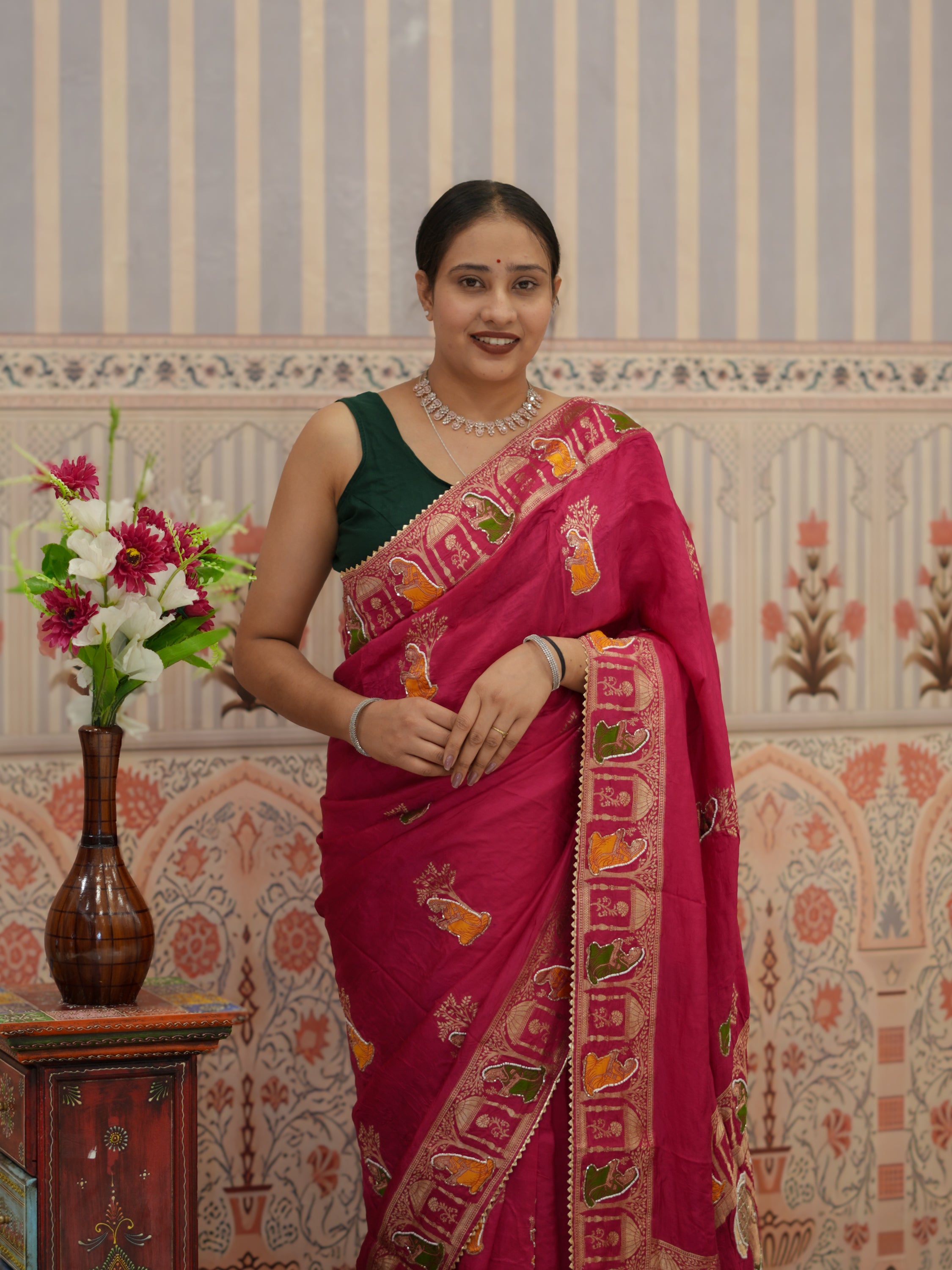 KcPc Latest Pure Munga Silk Karwa Chouth special sareePF